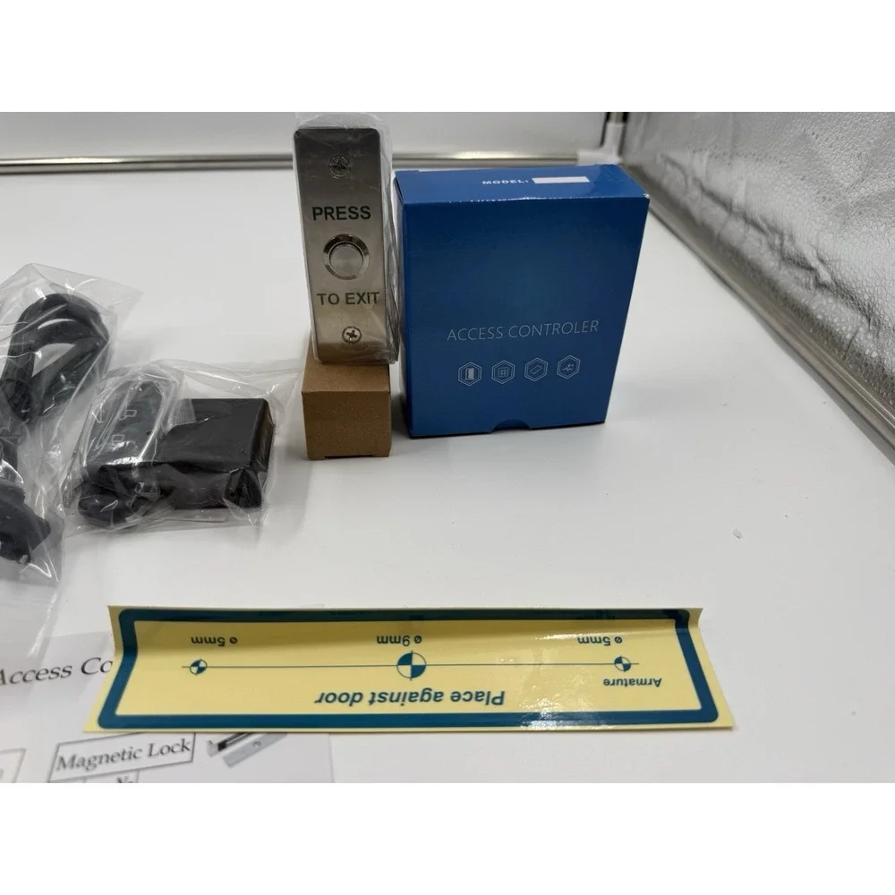 Door Access Control System Inswinging 600Lbs Magnetic Lock Kit Build-In Alarm Be